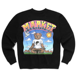 Market Men Namaste Bear Day and Night Crewneck Sweatshirt Black 396000078-BLK - SWEATERS - Canada
