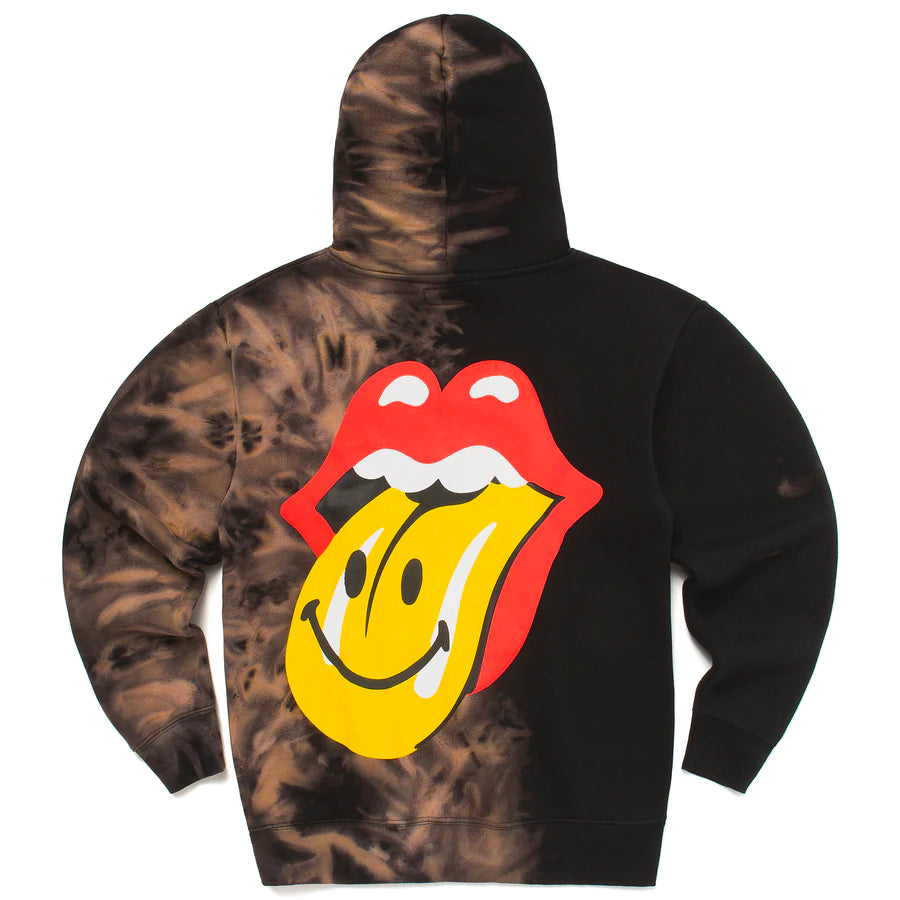 Market Men Rolling Stones Tie Dye Hoodie Black - SWEATERS - Canada