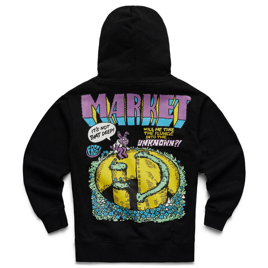 Market Men Smiley Into The Unknown Hoodie Black - SWEATERS - Canada