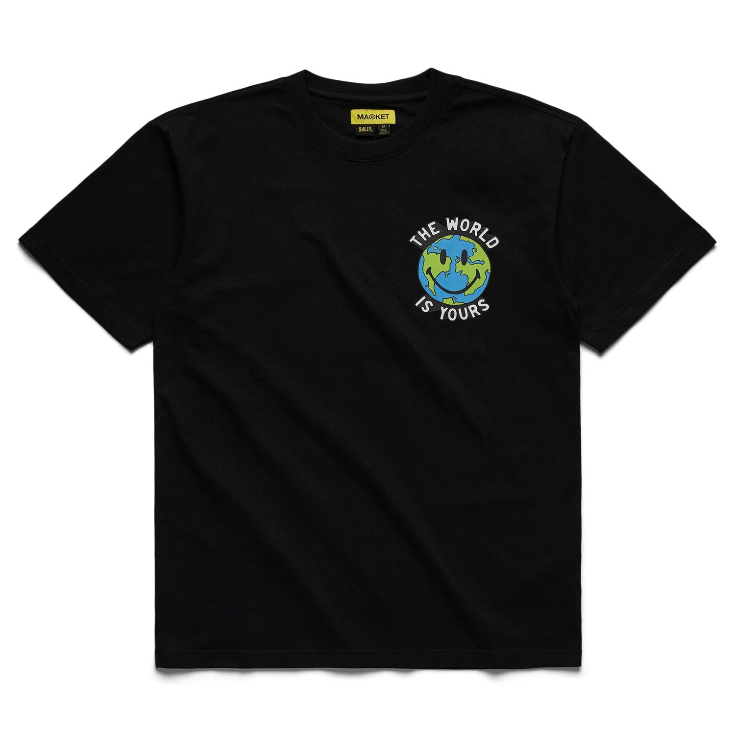Market Men Smiley Peace And Harmony World T-Shirt Black - T-SHIRTS - Canada