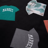 Market Men T-Shirt Patch Crewneck Sweatshirt Black - SWEATERS - Canada