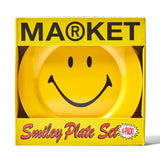 Market Smiley Plate 4 Piece Set Yellow - ACCESSORIES - Canada