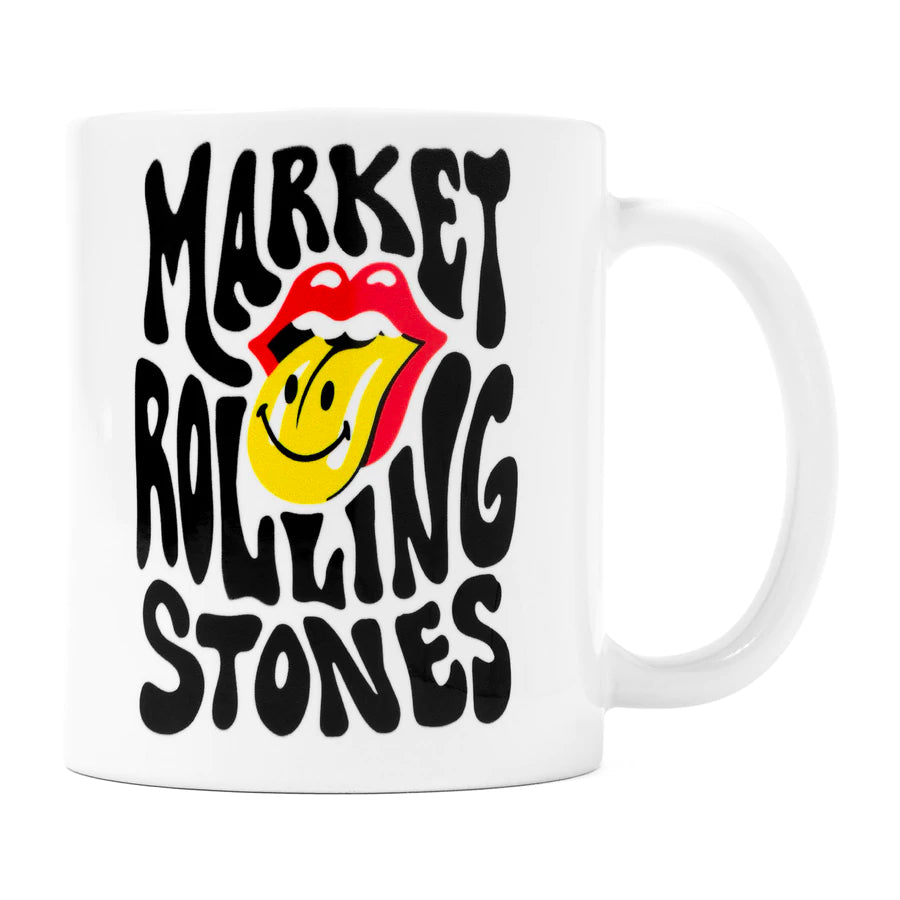 Market Smiley Rolling Stones Tongue Mug White Secondary image