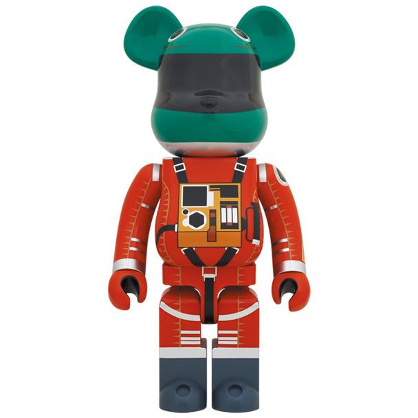 Medicom Japan 2001: A Space Odyssey Green Helmet Orange Space Suit 1000% Bearbrick - COLLECTIBLES - Canada Main image