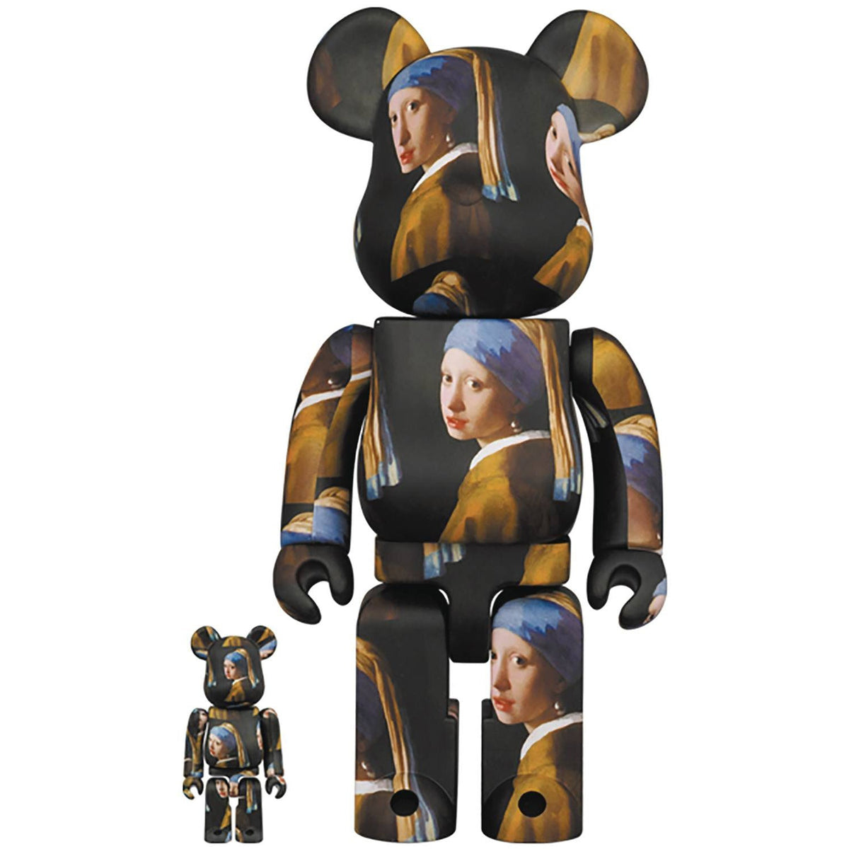 Medicom Japan Johannes Vermeer Girl With Pearl Earring 100% & 400% Bearbrick SEP218225I - COLLECTIBLES - Canada Main image