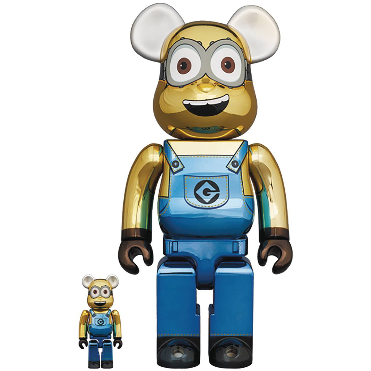 Medicom Japan Minions Dave Chrome 100% & 400% Bearbrick - COLLECTIBLES - Canada Main image