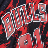 Mitchell & Ness Men NBA Chicago Bulls Team Marble Swingman Jersey Dennis Rodman Black TFSM1278CBU97DR - TANK TOPS - Canada