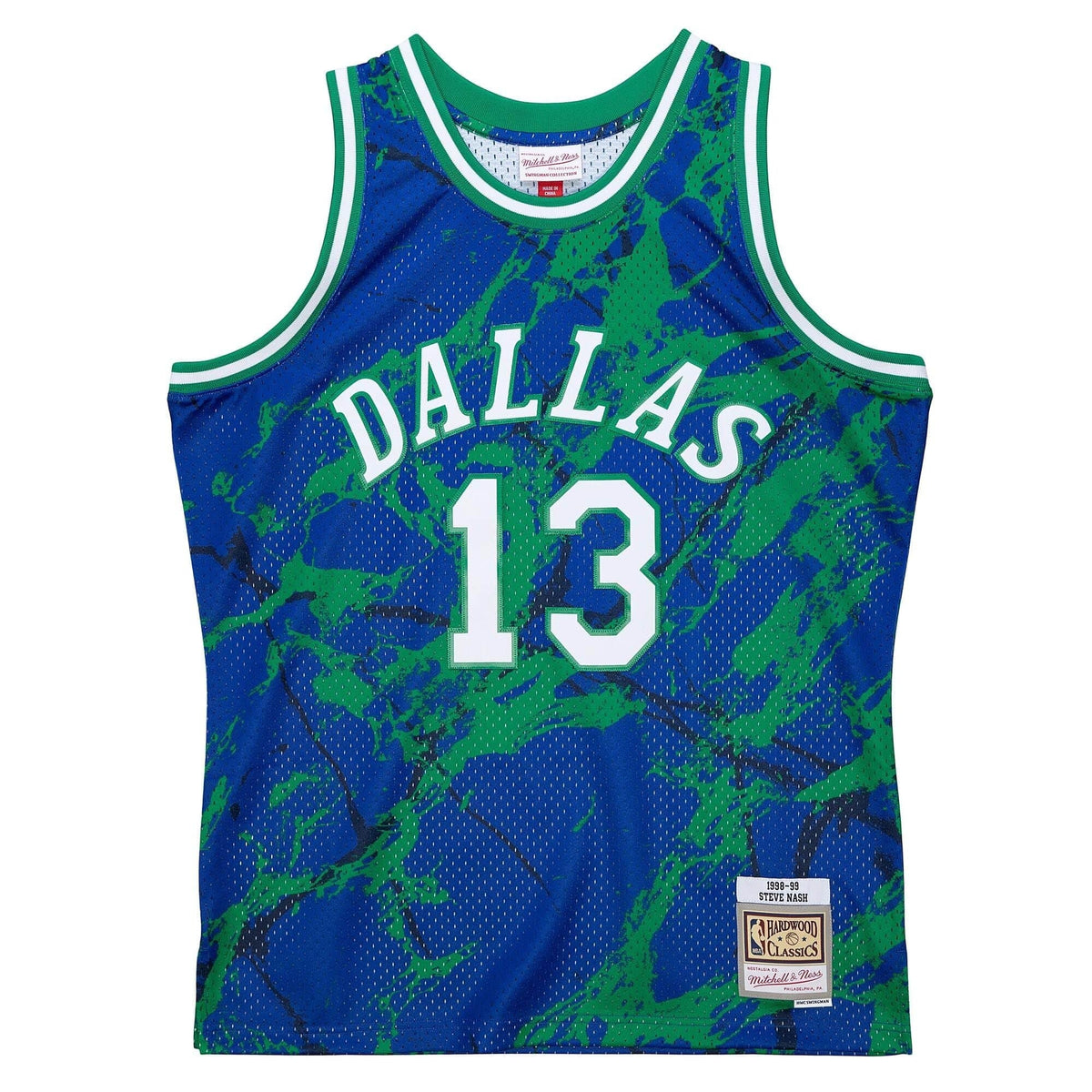 Mitchell & Ness Men NBA Dallas Mavericks Team Marble Swingman Jersey Steve Nash Blue TFSM1278DMA98SN - TANK TOPS - Canada