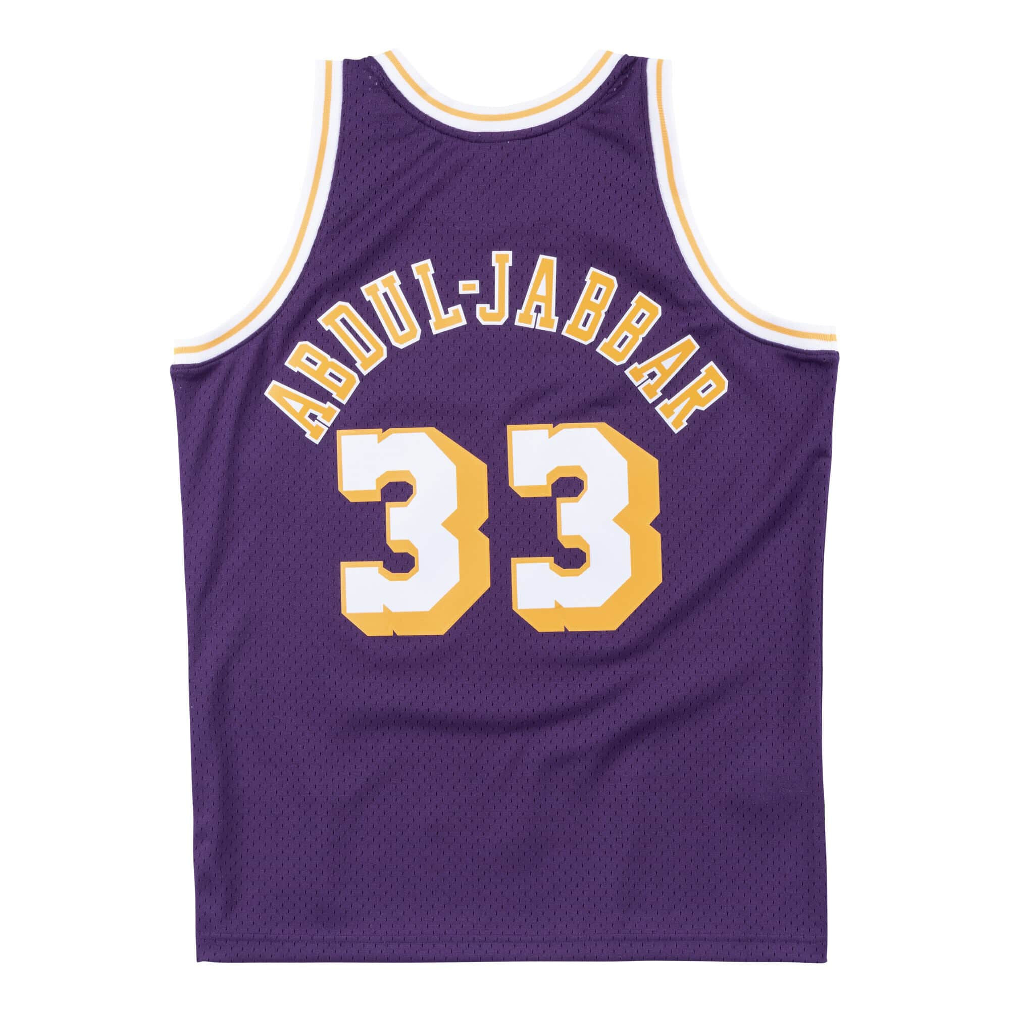 Los Angeles Lakers Kareem Abdul-Jabbar Road Swingman Jersey By Mitchell &  Ness - Light Gold - Mens