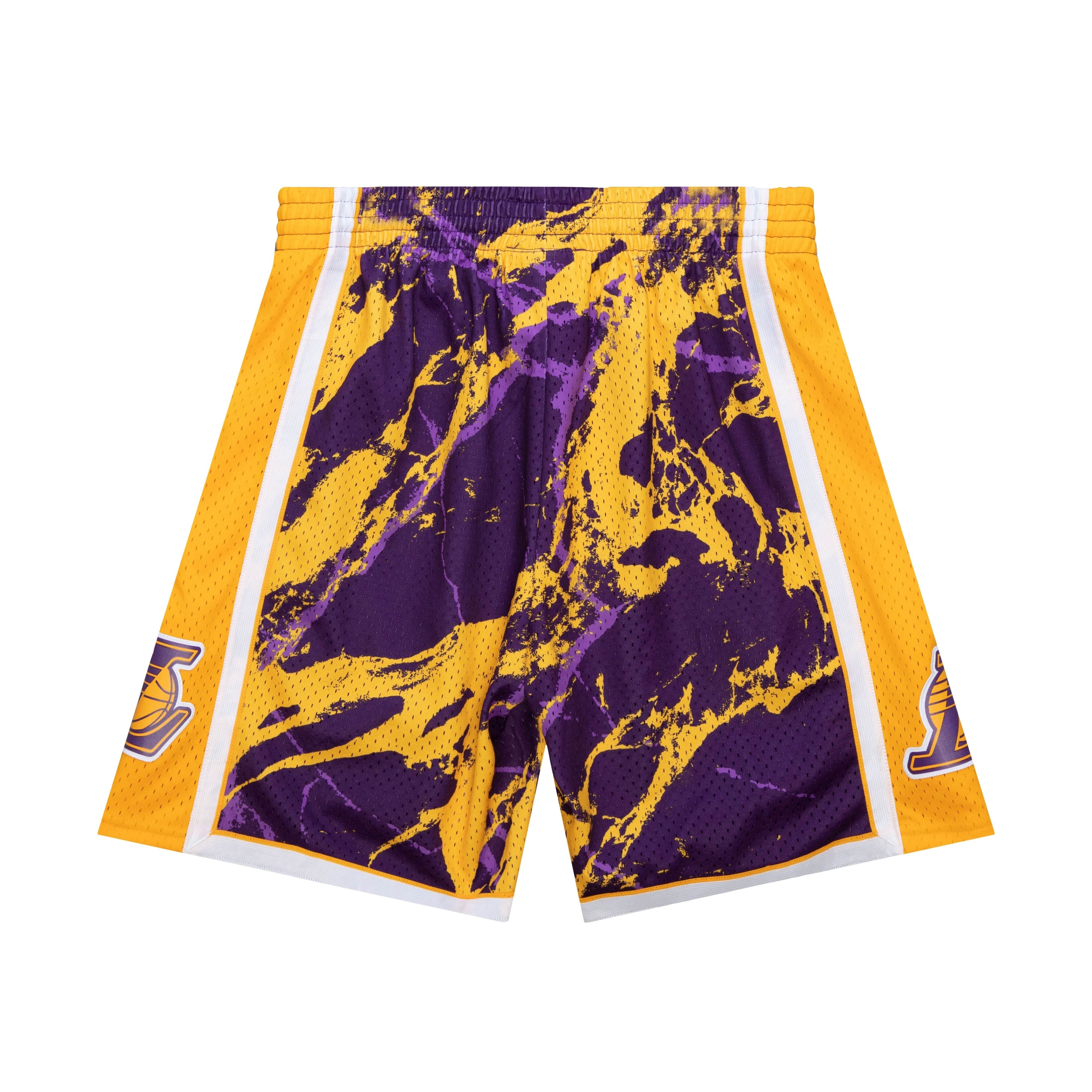 Mitchell & Ness Men NBA Los Angeles Lakers Team Marble Swingman Short Purple PFSW1279LAL09PL - SHORTS - Canada