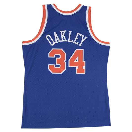Mitchell & Ness Men NBA New York Knicks Charles Oakley #34 Blue 1991-92 353J318FGYCOA - TANK TOPS - Solestop.com - Canada