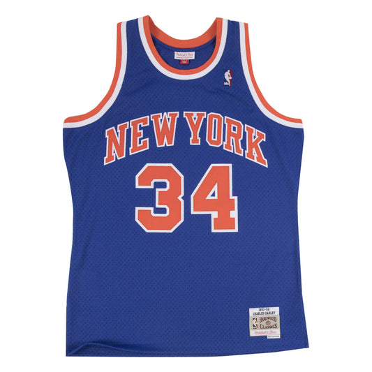 Mitchell & Ness Men NBA New York Knicks Charles Oakley #34 Blue 1991-92 353J318FGYCOA - TANK TOPS - CerbeShops - Canada