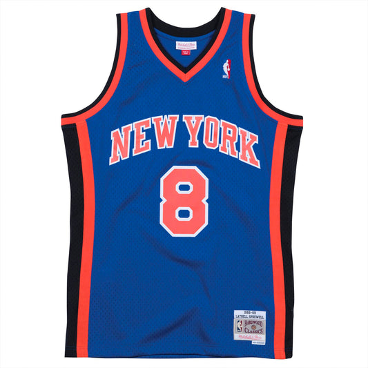 Mitchell & Ness Men NBA New York Knicks Swingman Jersey Latrell Sprewell Royal 1998 SJY18055NYK98LS - TANK TOPS - Canada
