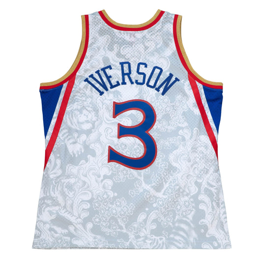 Mitchell & Ness Men NBA Philadelphia 76ers CNY 4.0 Swingman Jersey Allen Iverson White TFSM1248P7696AI - TANK TOPS - Canada