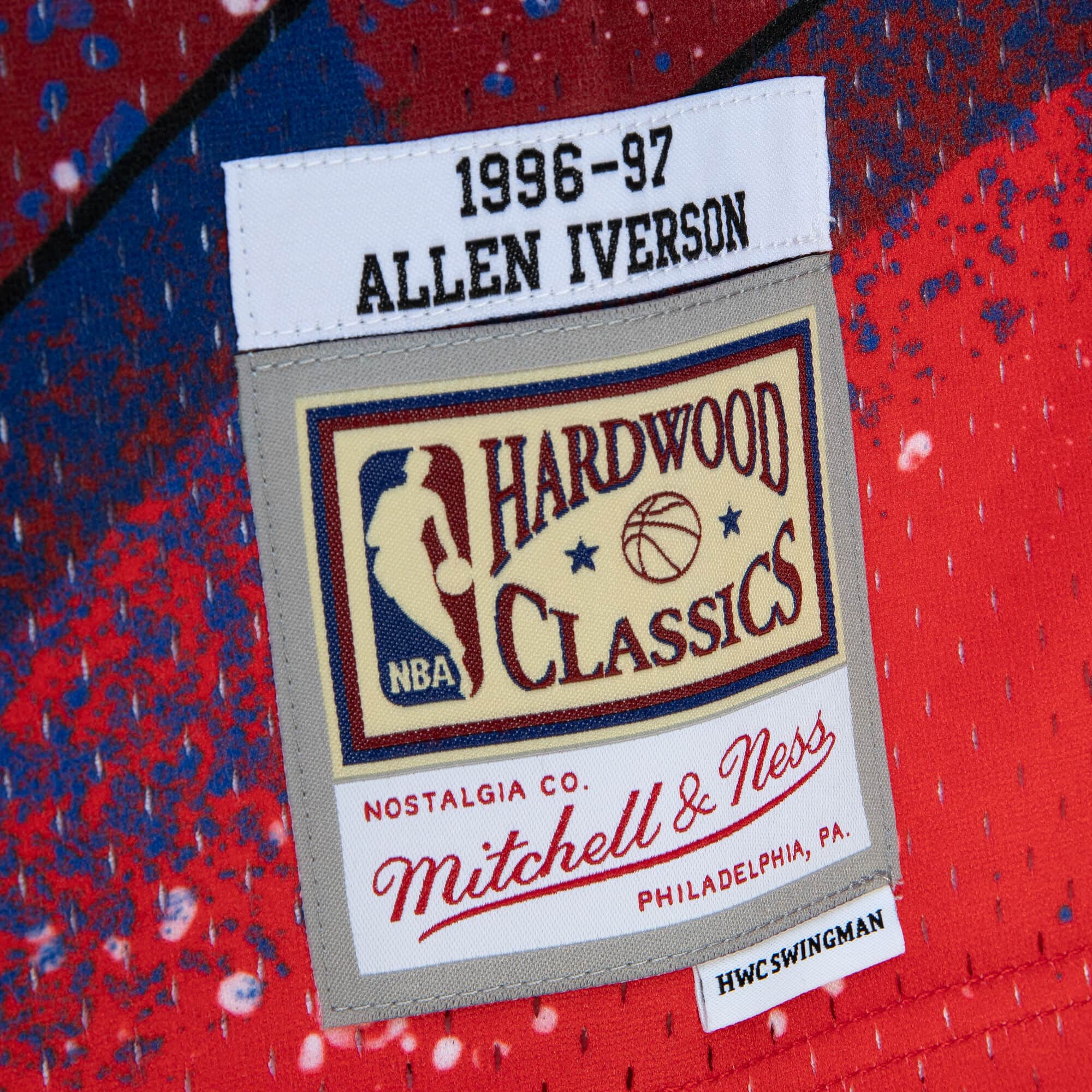 Allen Iverson NBA Philadelphia 76ers Hardwood Classic World Tour Mitchell &  Ness Mens White Swingman Jersey