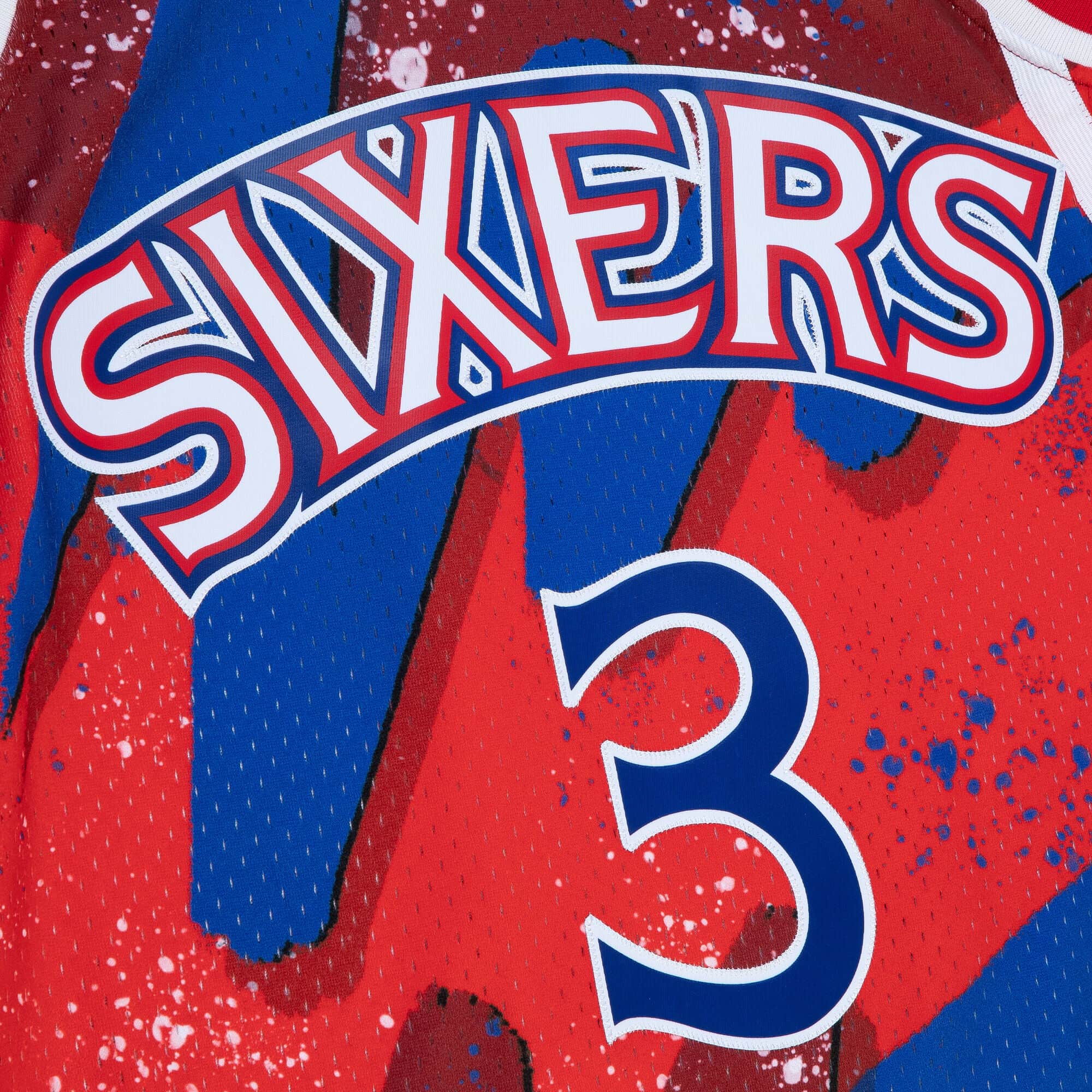 Mitchell & Ness 75th Anniversary Philadelphia 76ERS Men's Basketball Tank  Top Red SMJY1202-P7696AIVRED1