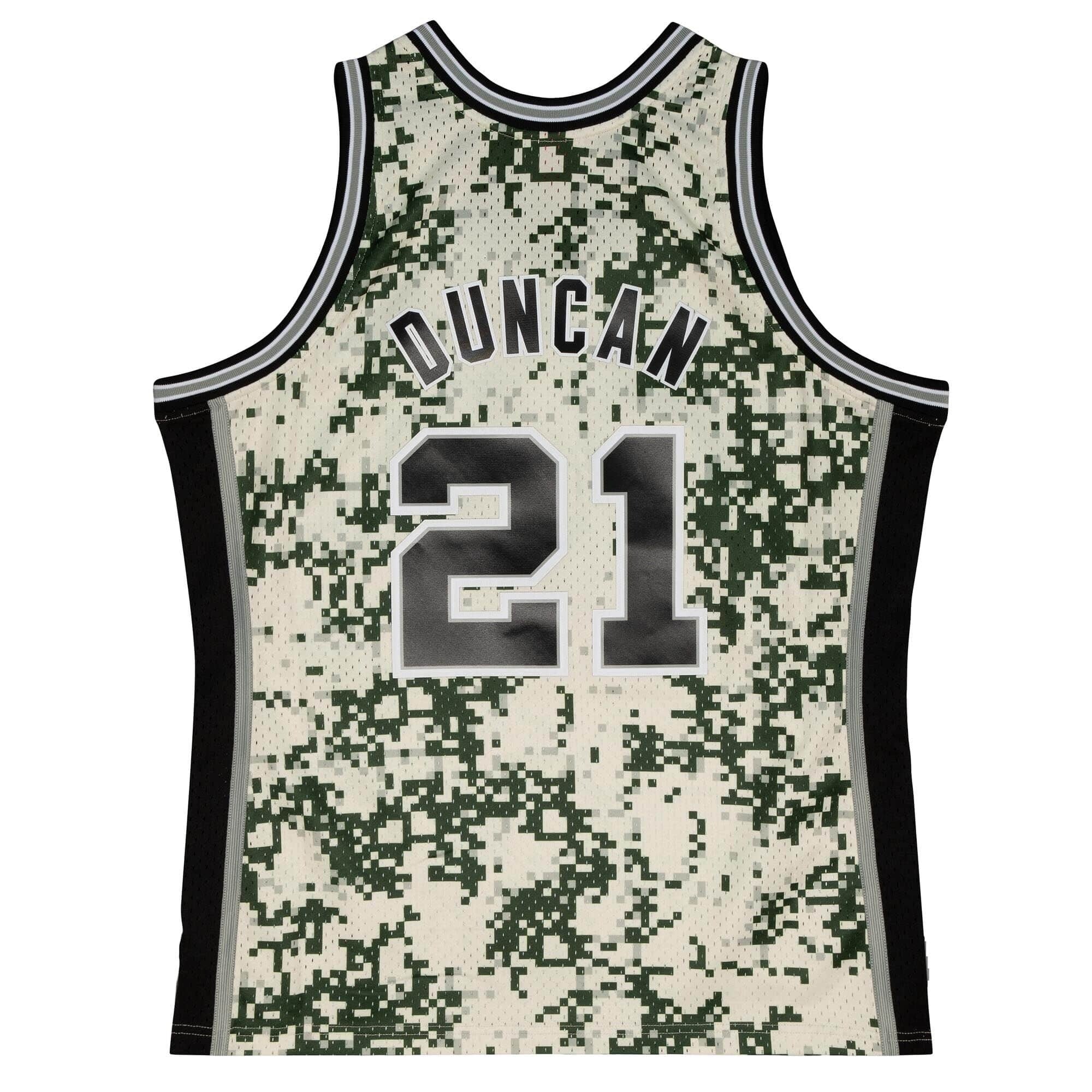 Mitchell & Ness Men NBA San Antonio Spurs Swingman Jersey Tim Duncan Camo  '13-14 SMJY4453SAS13TD – HotelomegaShops