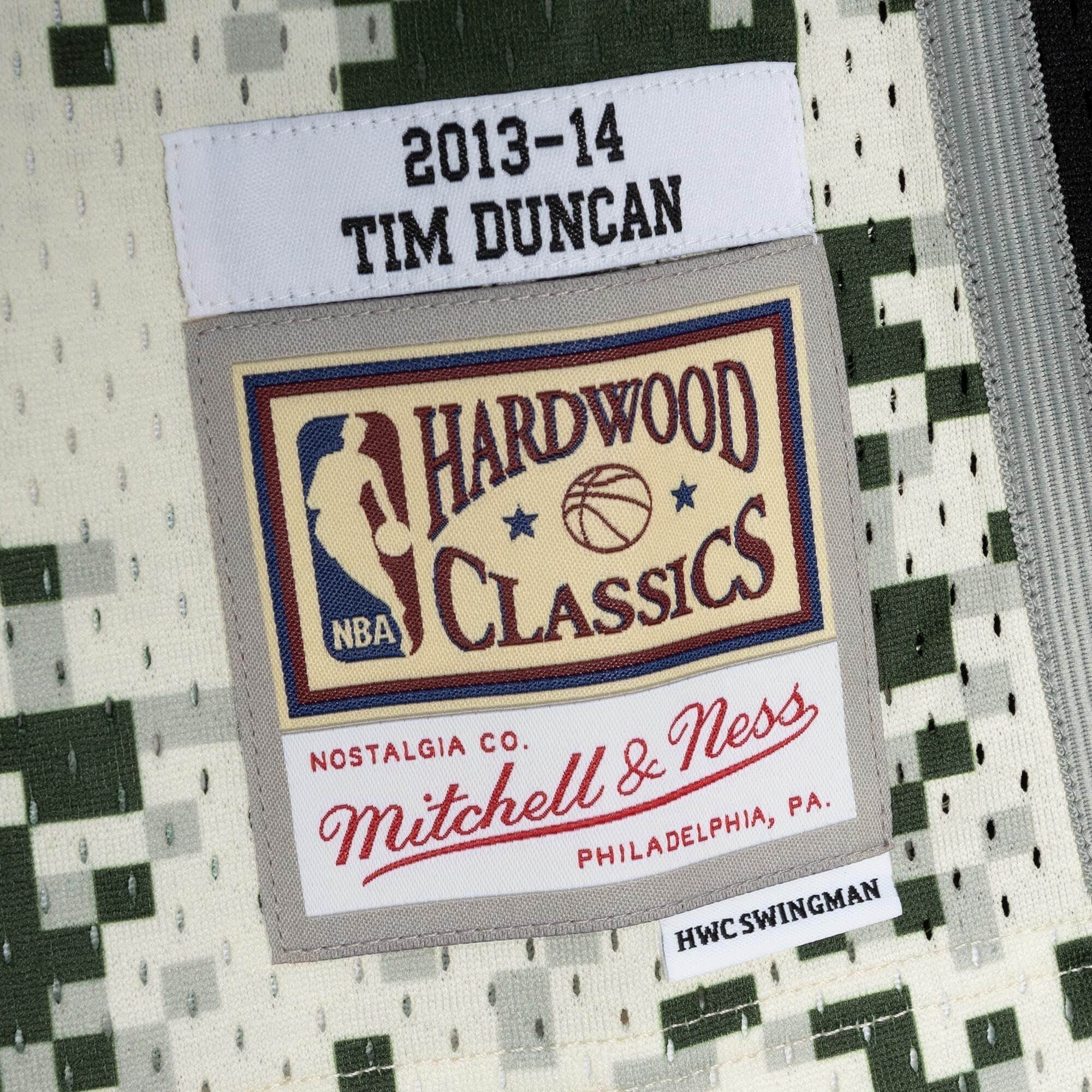Men's San Antonio Spurs Tim Duncan Mitchell & Ness White Hardwood