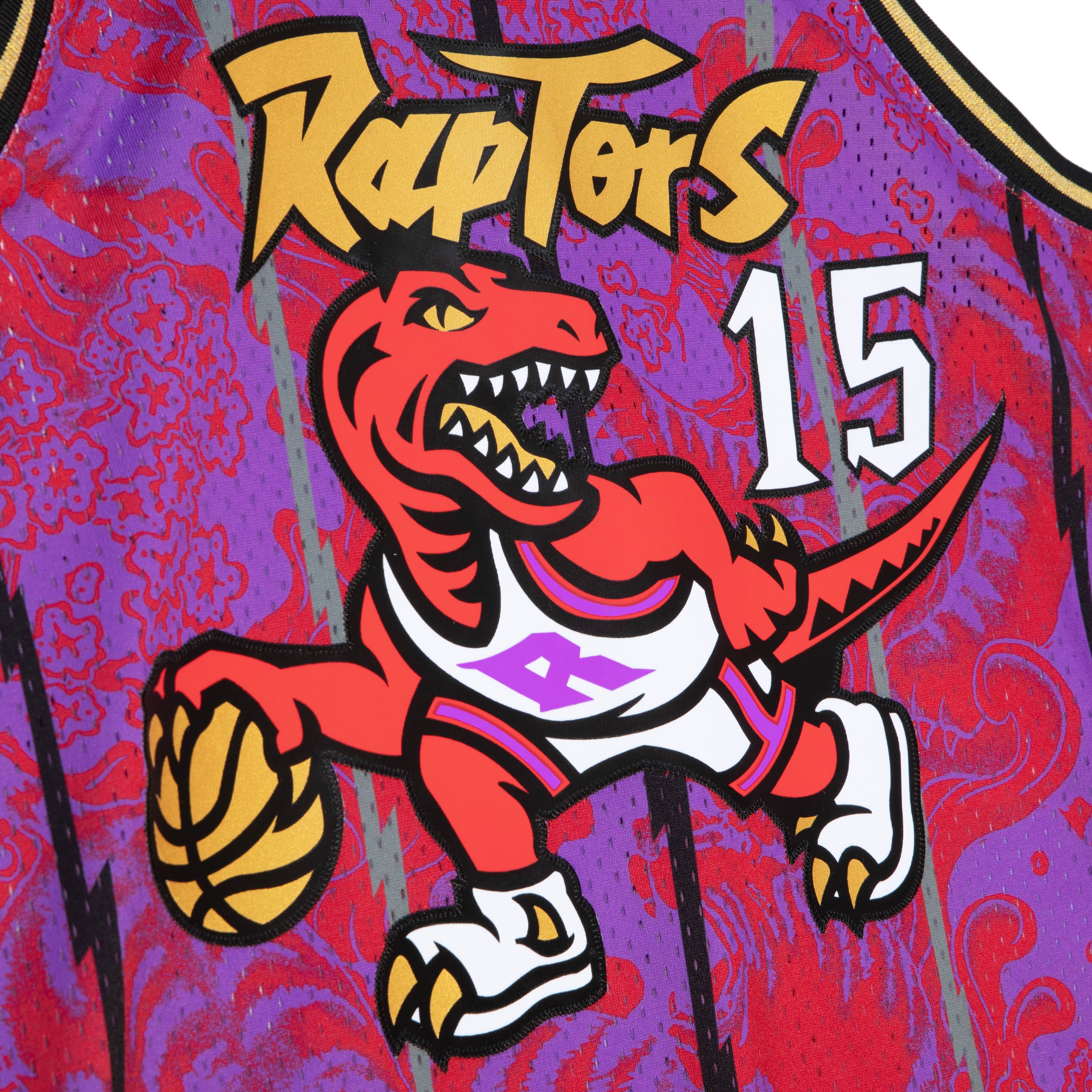 Mitchell & Ness NBA Kids Toronto Raptors Vince Carter 1998-99 Swingman Road Jersey Purple/Red