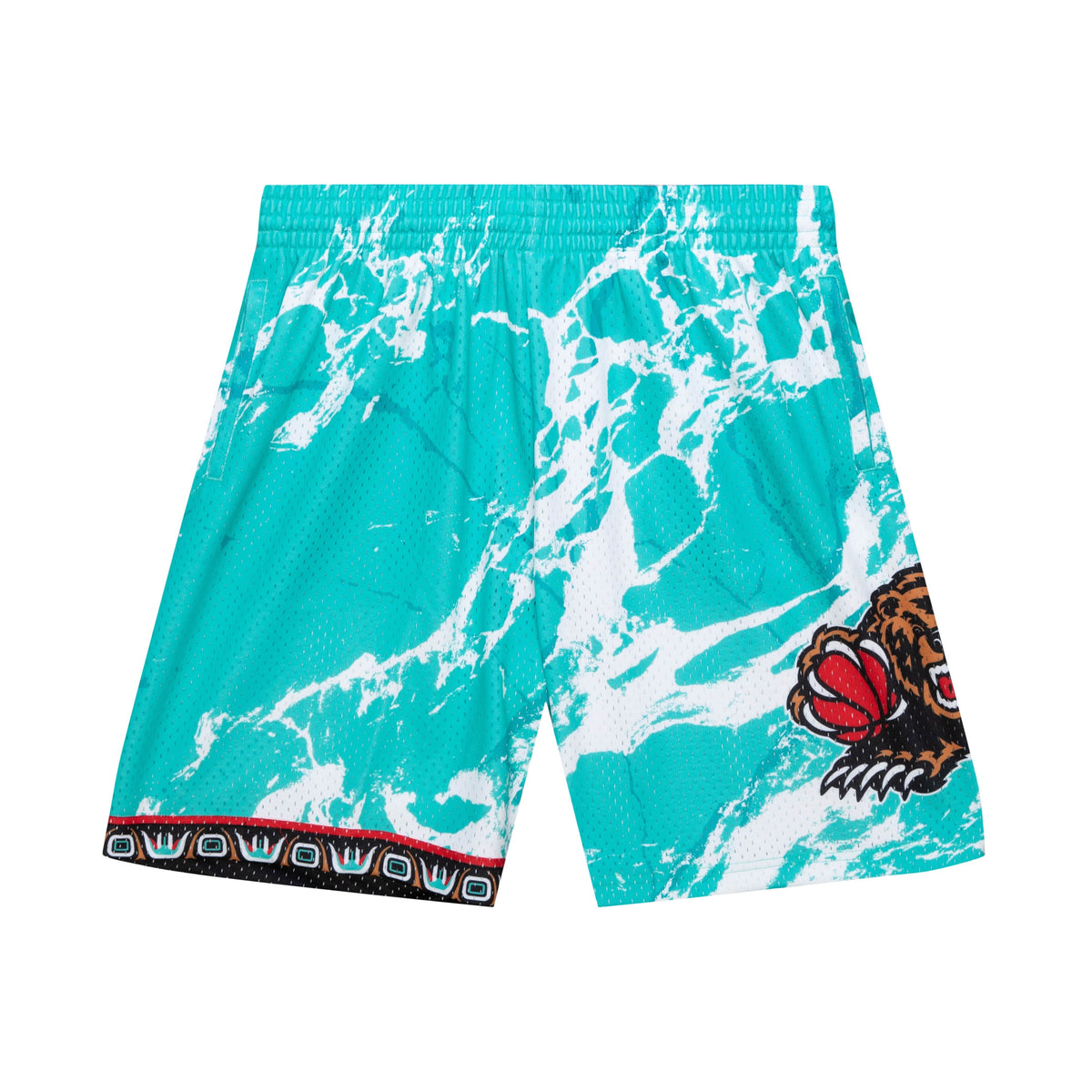 Mitchell & Ness Men NBA Vancouver Grizzlies Team Marble Swingman Short Teal PFSW1279VGR96PT Mitchell & Ness Men NBA Vancouver Grizzlies Team Marble Swingman Short Teal PFSW1279VGR96PT