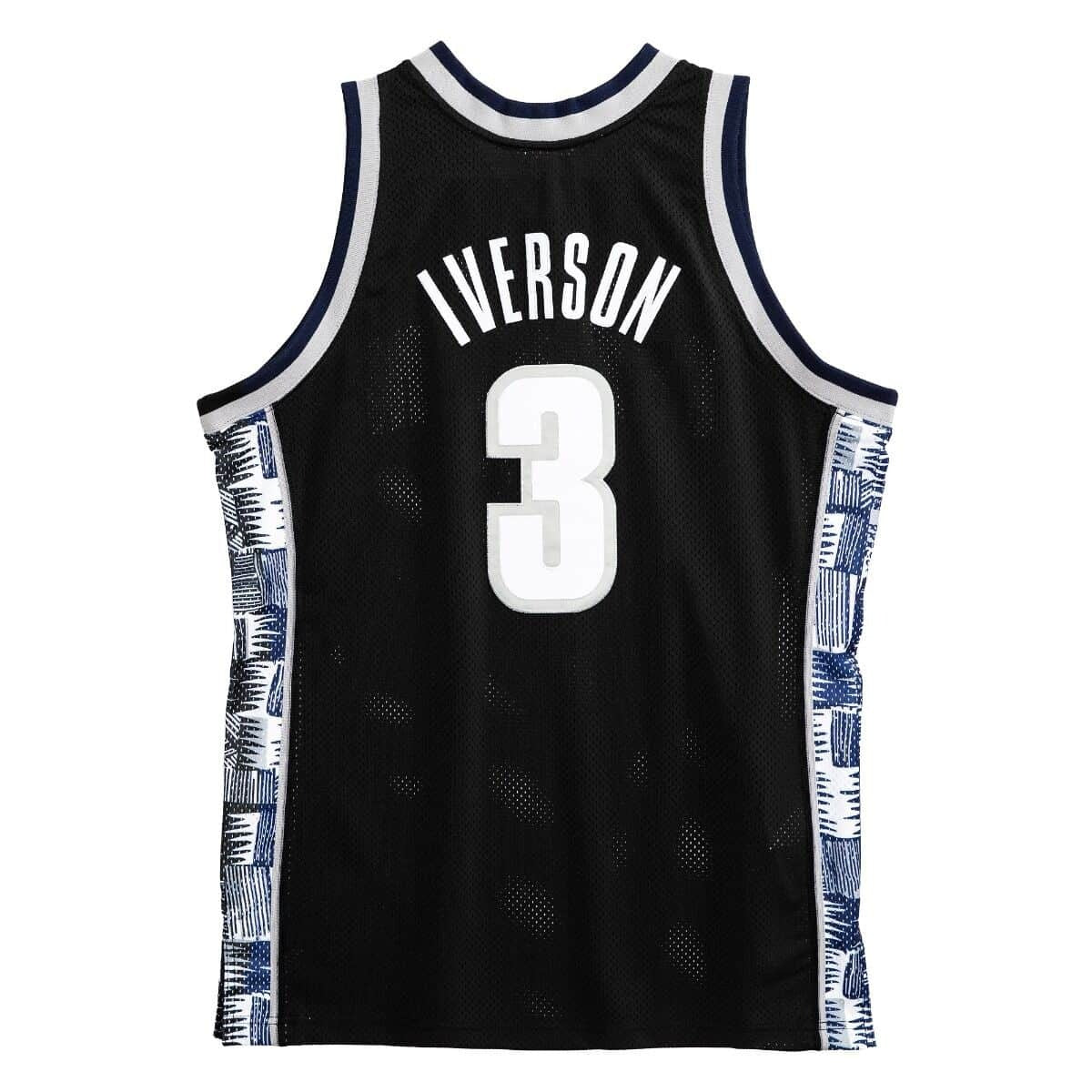 Allen iverson black and deals white jersey