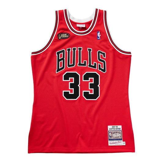 Mitchell & Ness NBA Chicago Bulls Finals Scottie Pippen #33 Scarlet Authentic Jersey 1997-98 72263B597SPIPP - TANK TOPS - CerbeShops - 