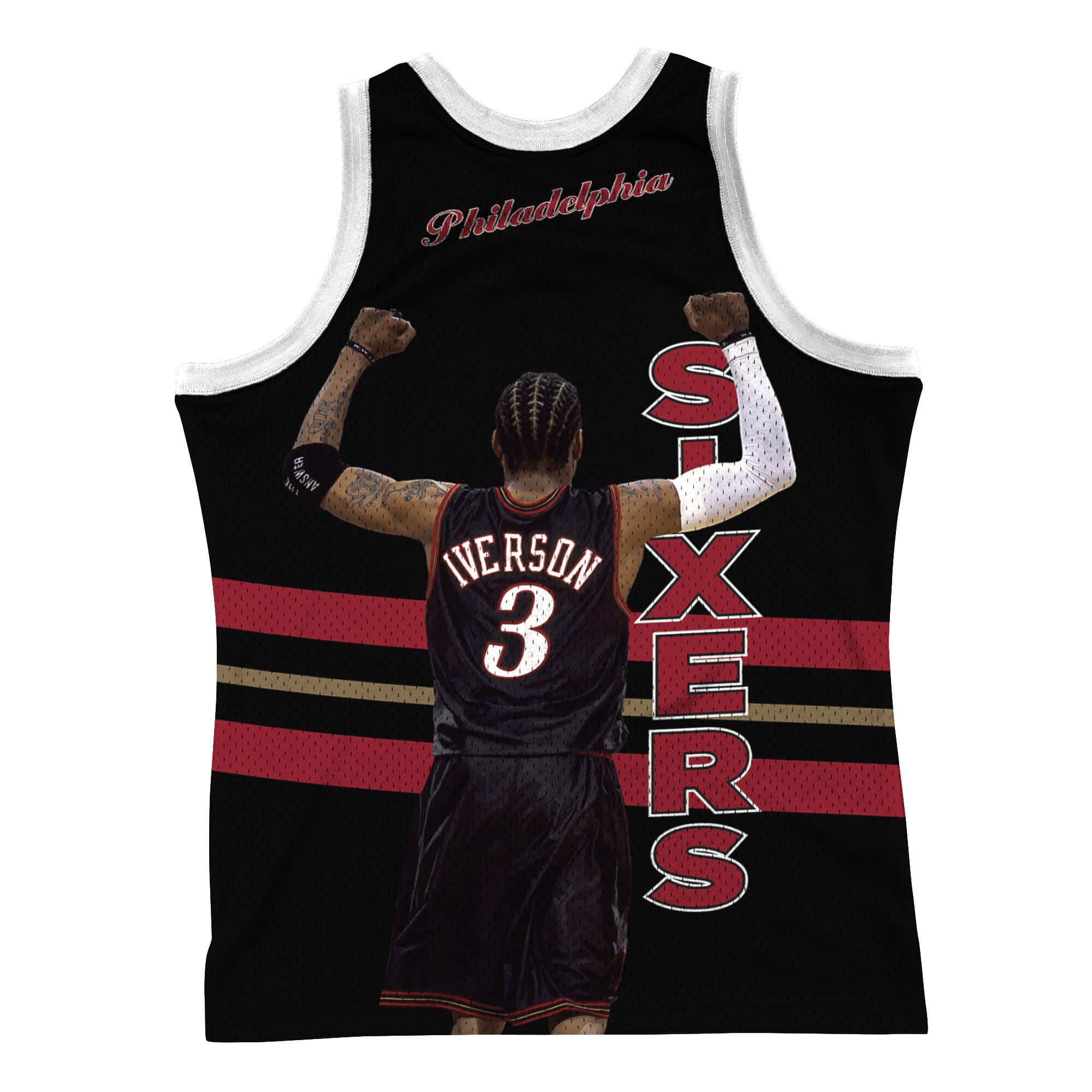 Mitchell & Ness NBA Philadelphia 76ers Allen Iverson Tank Black MSTK19048P76KAI Secondary image