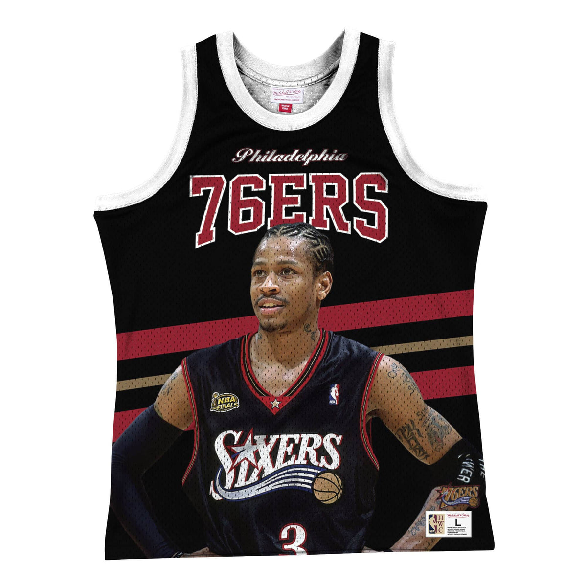 Mitchell & Ness NBA Philadelphia 76ers Allen Iverson Tank Black MSTK19048P76KAI - TANK TOPS - Canada Main image