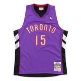TANK TOPS - Side splits at waist hem NBA Toronto Raptors Swingman Jersey Vince Carter Purple 1999 Men SMJYTRALVCA99