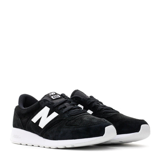 FOOTWEAR - NEW BALANCE LIFESTYLE RE-ENGINEERED REVLITE BLACK WHITE SUEDE MRL420SN ***