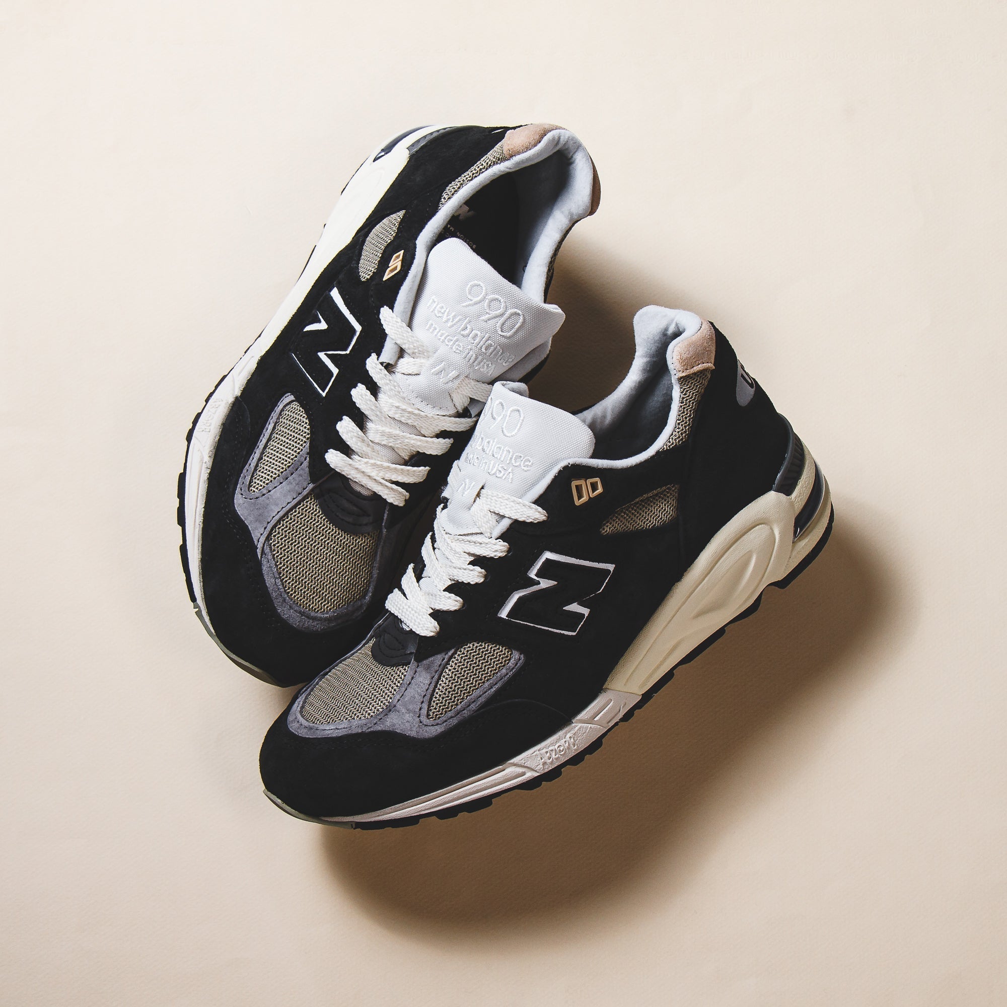 New Balance Men 990v2 Black Made in USA M990TE2 (HotelomegaShops)