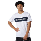 New Balance Men Athletics Linear Tee White MT11548-WHT - T-SHIRTS - Canada