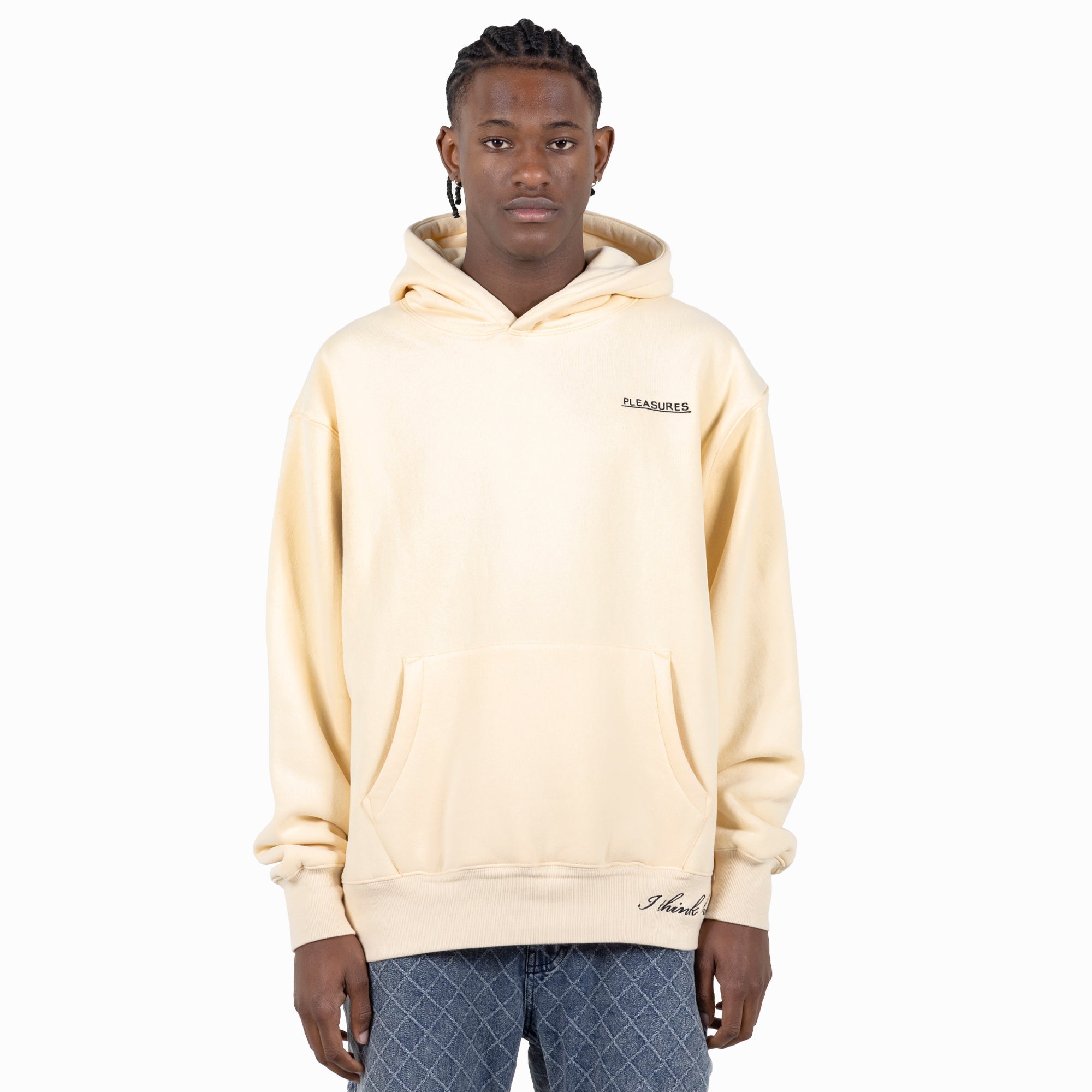 Pleasures Men Discourse Hoodie Ivory - SWEATERS - Canada