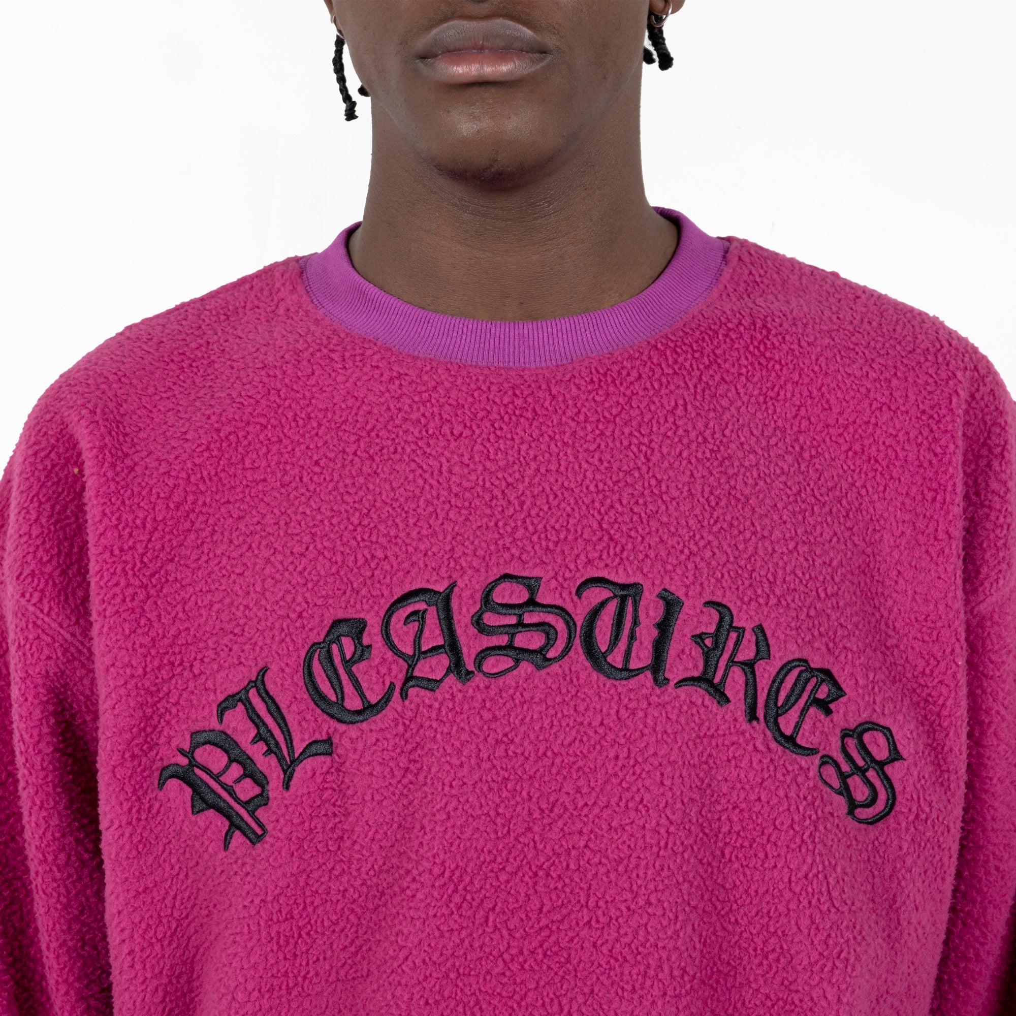 Pleasures Men Mars Sherpa Crewneck Mauve - SWEATERS - Canada