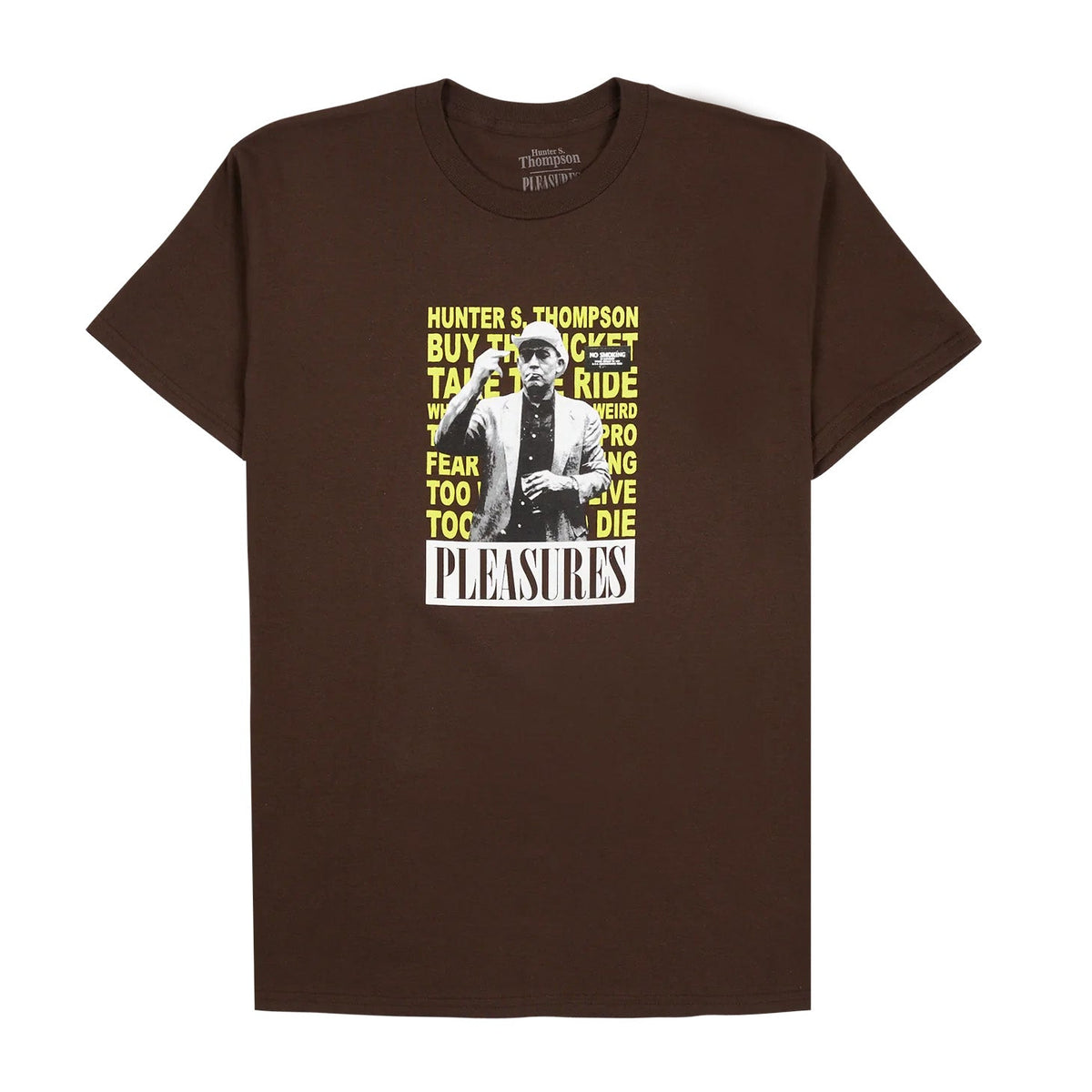 Pleasures Men No Smoking T-Shirt Brown - T-SHIRTS - Canada