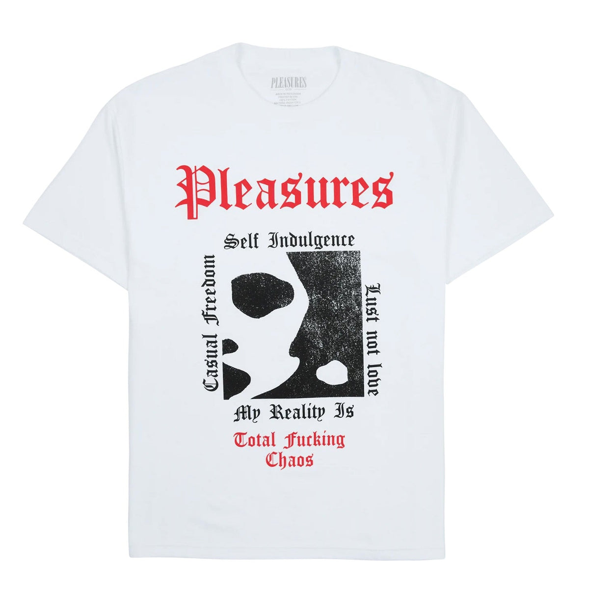 Pleasures Men Reality T-Shirt White - T-SHIRTS - Canada