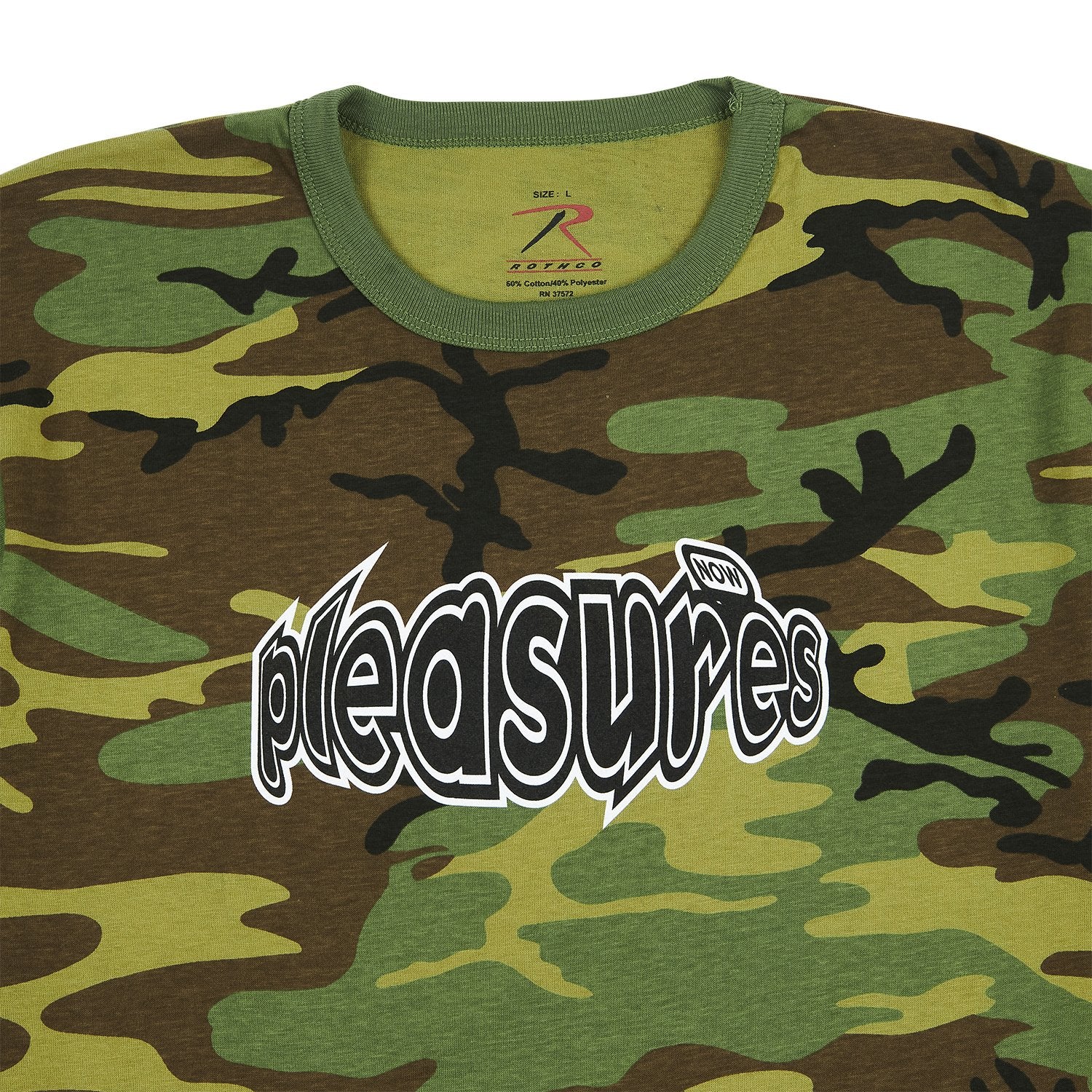 Pleasures Men Strain Logo T-Shirt Camo W054-CAM - T-SHIRTS - Canada