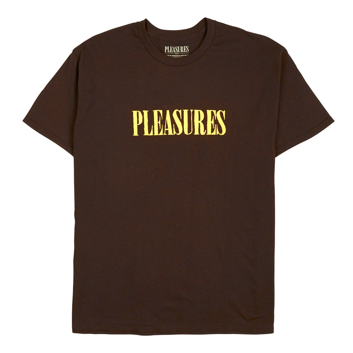 Pleasures Men Tickle Logo T-Shirt Brown - T-SHIRTS - Canada