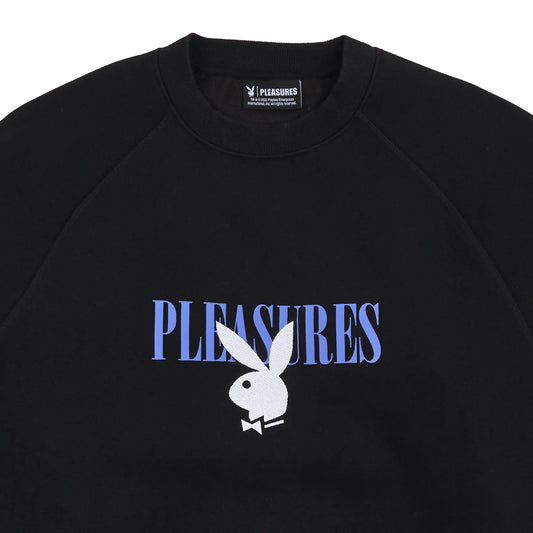 Pleasures Men x PLAYBOY Bunny Logo Crewneck Black - SWEATERS - Canada