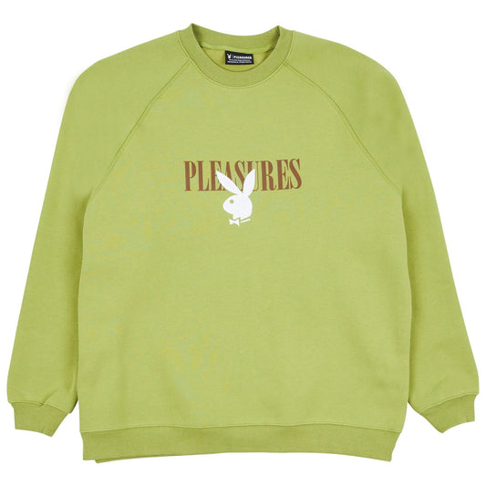 Pleasures Men x PLAYBOY Bunny Logo Crewneck Green - SWEATERS - Canada