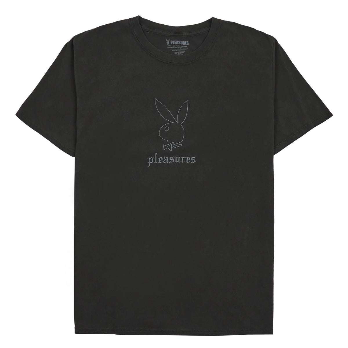 Pleasures Men x PLAYBOY Entertainment Pigment Dye T-Shirt Black - T-SHIRTS - Canada