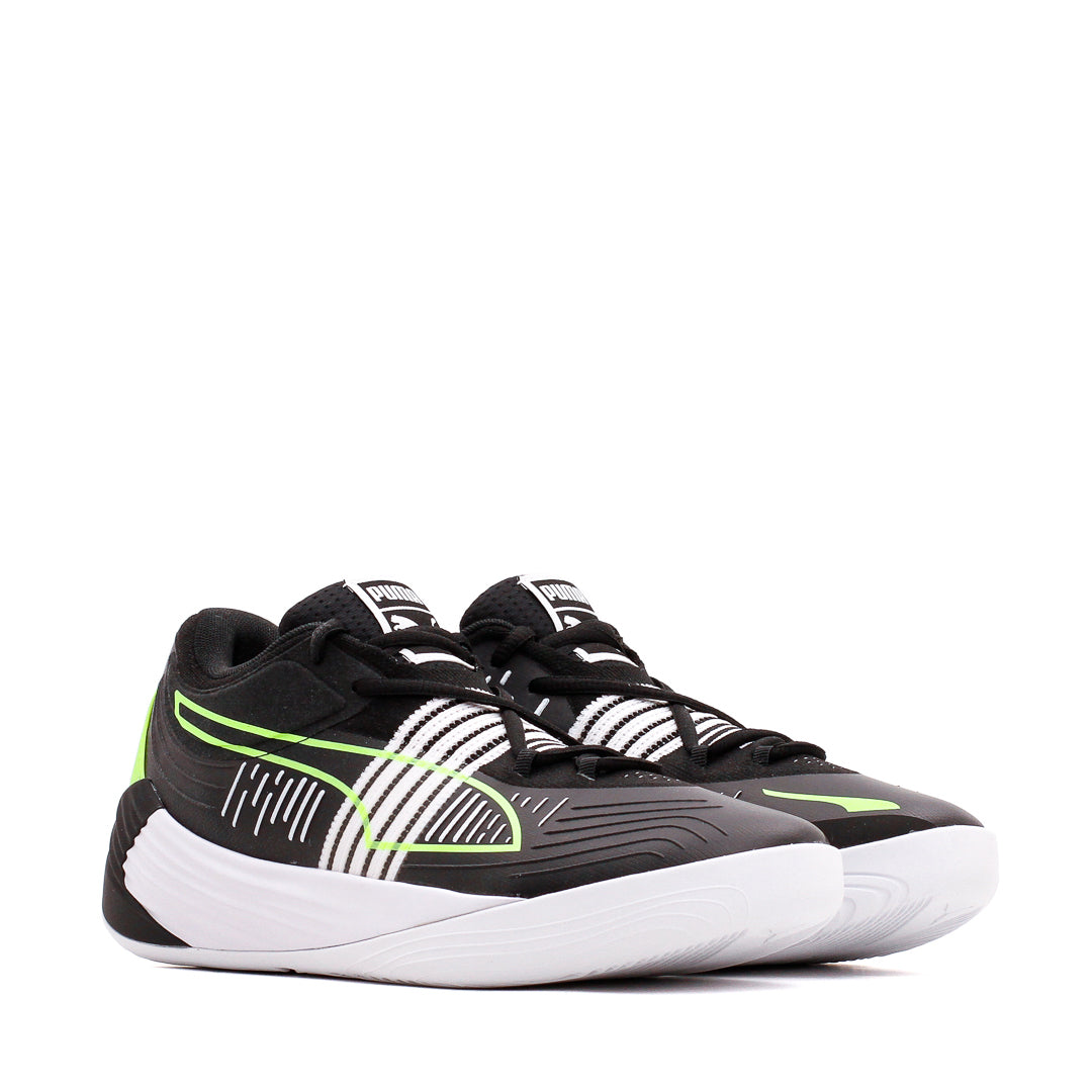 Puma Basketball Men Fusion Nitro Black Green Glare 195587-01 - FOOTWEAR - Canada