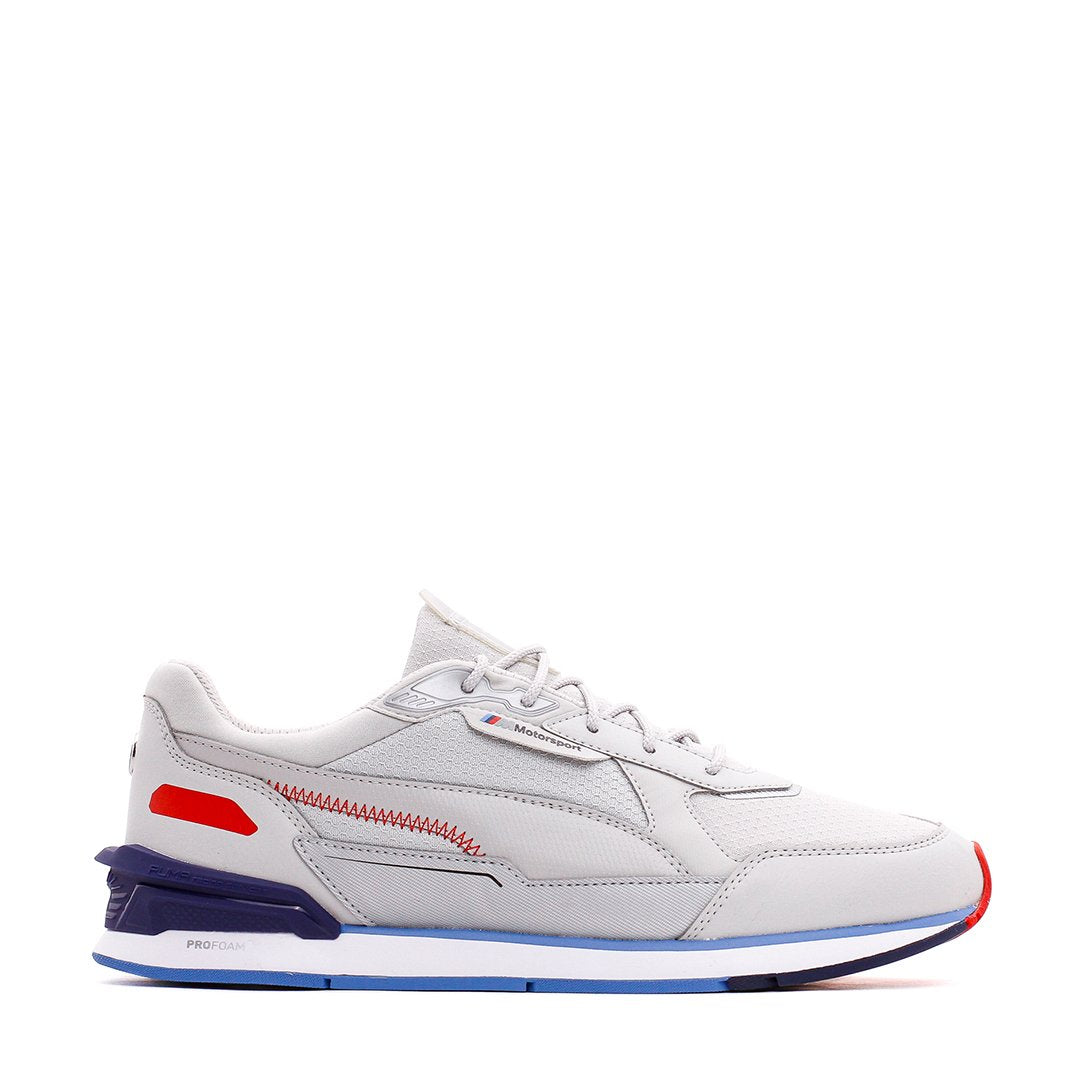 Puma Men BMW MMS Low Racer Gray Violet Marina White 306805-02 - FOOTWEAR - Canada Main image
