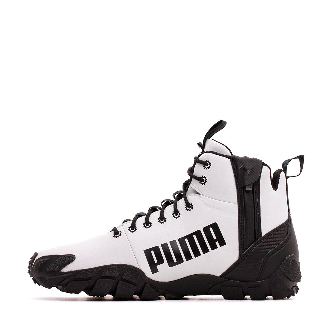 Puma Men Centaur Mid Nemen Leather White Black 375519-01 - FOOTWEAR - Canada