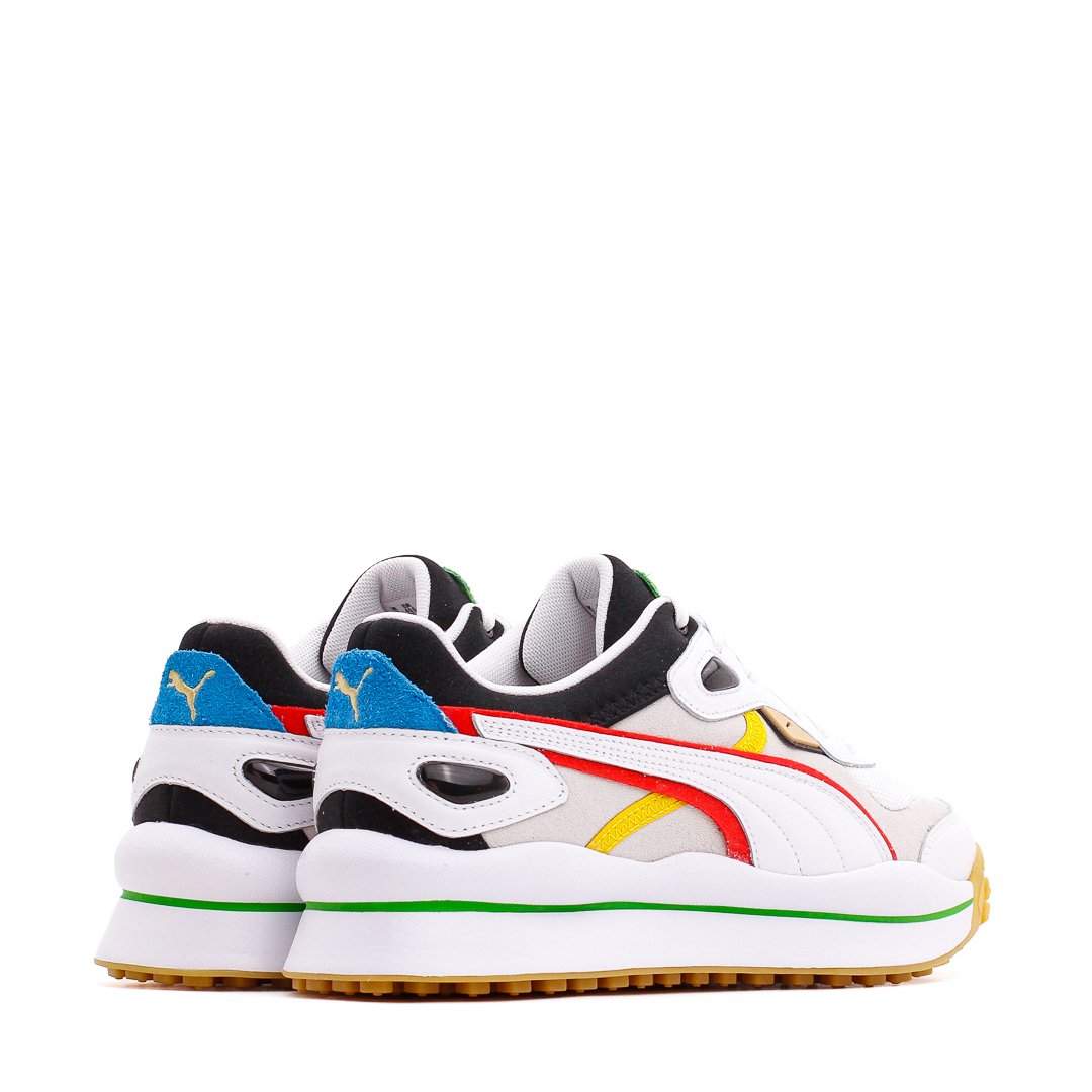 Puma Men Street Rider WH White Red Black 375820-01 - FOOTWEAR - Canada