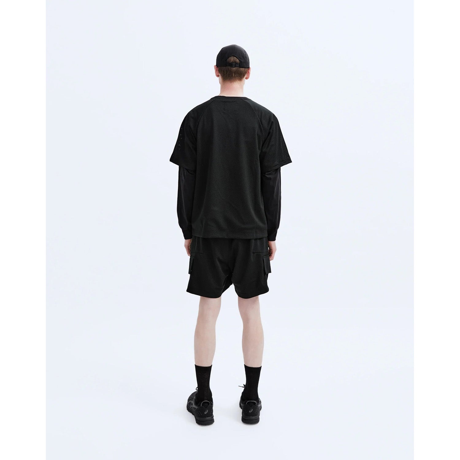 Reigning Champ Men Knit Athletic Mesh S04 Mesh Cargo Short Black RC-5361-BLK - SHORTS - Canada