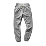 BOTTOMS - Reigning Champ Men Knit Mid Weight Terry Cuffed Sweatpant Heather Grey RC-5175-GRY