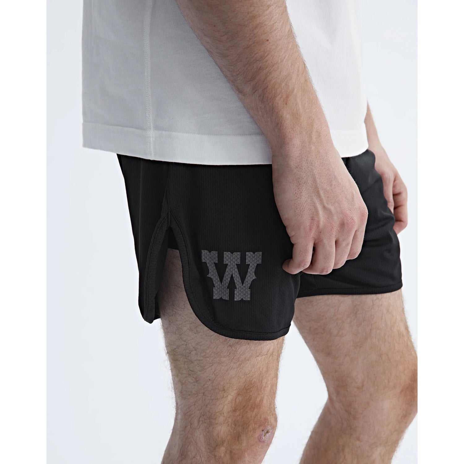 Reigning Champ Men Knit West Tech Mesh Running Short Black RC-5383-BLK - SHORTS - Canada