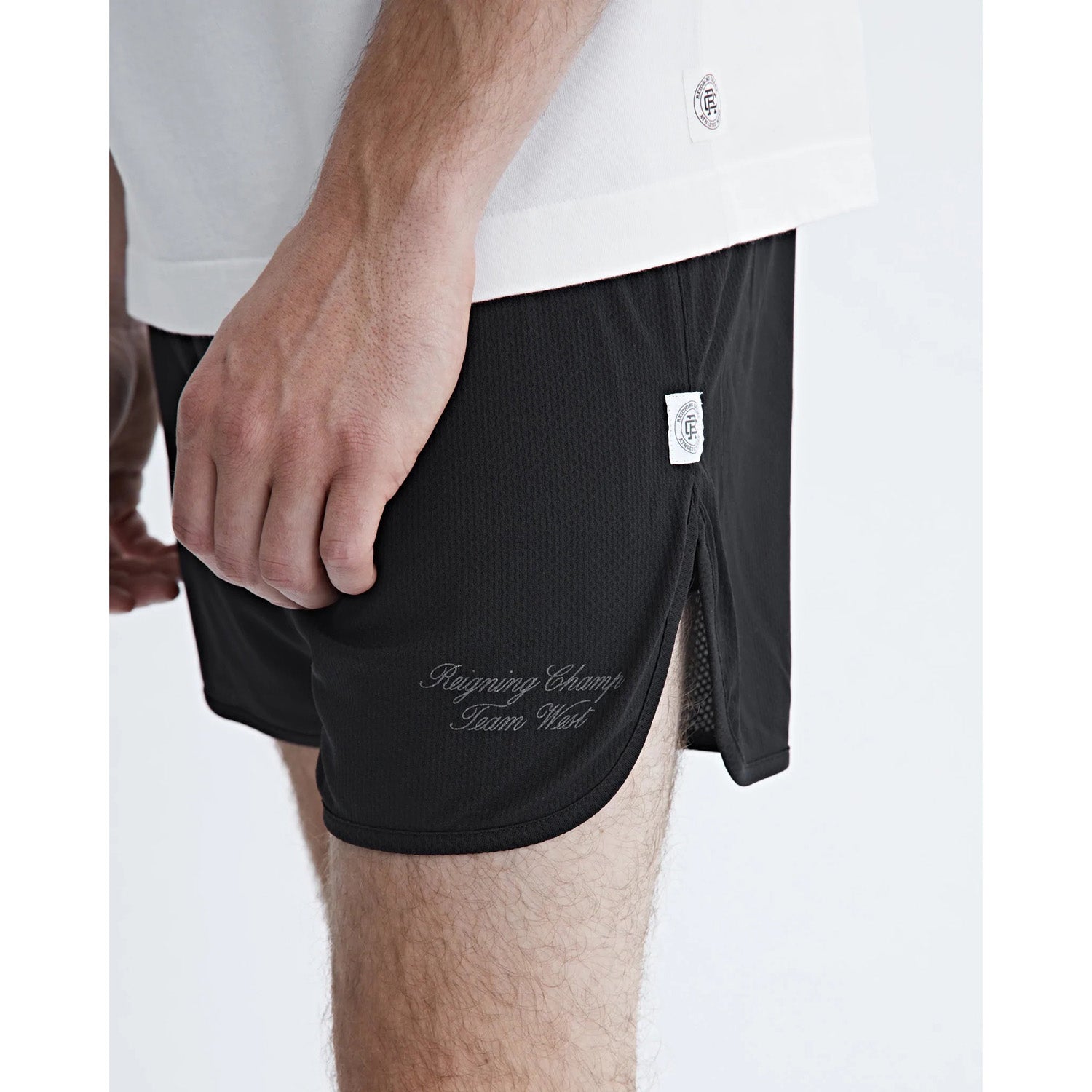 Reigning Champ Men Knit West Tech Mesh Running Short Black RC-5383-BLK - SHORTS - Canada