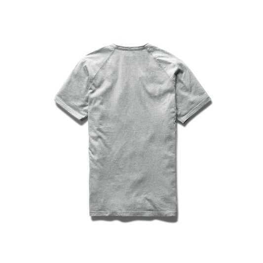 Reigning Champ Ringspun Jersey Short Sleeve Henley Tee Heather Grey RC-1073-GRY - CLOTHING - Canada